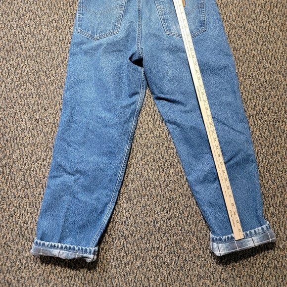 EUC Carhartt Women's Blue Flannel Lined Jeans 32x30 Super Warm!!! - Picture 11 of 13